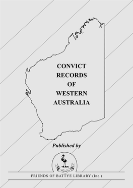 Convict Records of Western Australia