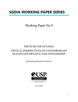Sgdia Working Paper Series