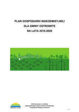 Plan Gospodarki Niskoemisyjnej Dla Gminy Ostrowite Na Lata 2016-2020