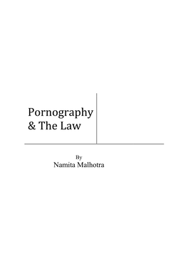Pornography & The