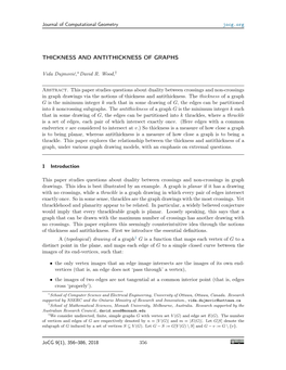 Thickness and Antithickness of Graphs