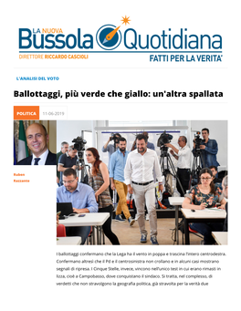 Ballottaggi, Più Verde Che Giallo: Un'altra Spallata