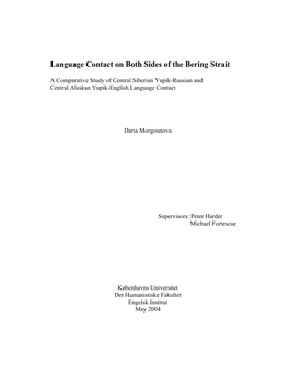 Language Contact on Both Sides of the Bering Strait