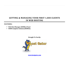 1,000 Clients in Web Hosting
