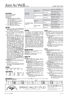 PEDIGREE 2Nd Dam Sire of 11 Champions, 29 Gr1 Winners, 86 GSW’S