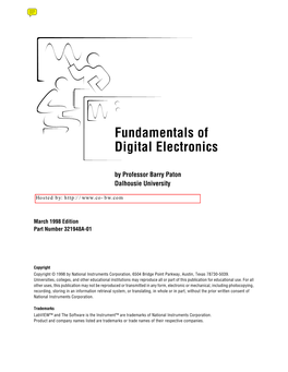 Fundamentals of Digital Electronics