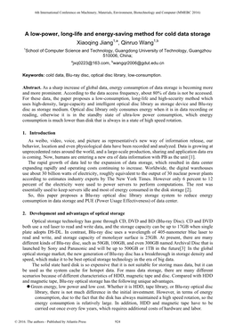 A Low-Power, Long-Life and Energy-Saving Method for Cold Data