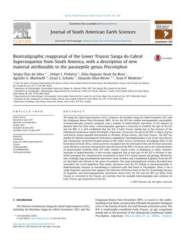 Biostratigraphic Reappraisal of the Lower Triassic Sanga Do Cabral