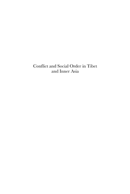 Conflict and Social Order in Tibet and Inner Asia