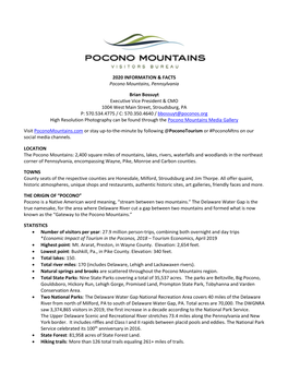 Pocono Mountains Information & Story Ideas