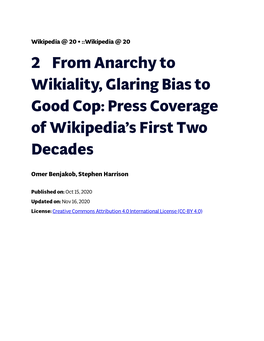 2€€€€From Anarchy to Wikiality, Glaring Bias to Good