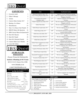 CONTENTS Index Top Ranked Country of India 1