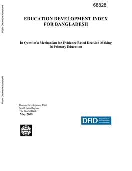 Education Development Index for Bangladesh