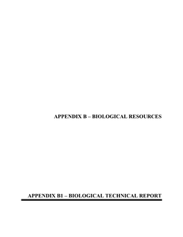 Biological Technical Report