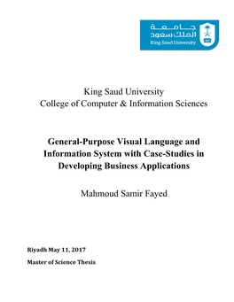 King Saud University College of Computer & Information Sciences