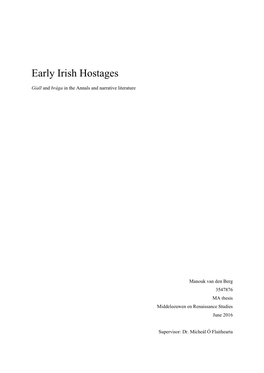 Early Irish Hostages