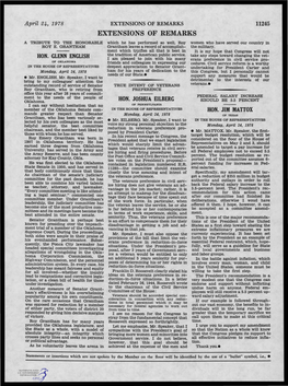 EXTENSIONS of REMARKS 11245 EXTENSIONS of REMARKS a TRIBUTE to the HONORABLE Which He Has Performed So Well, Roy Women Who Have Served Our Country in ROY E