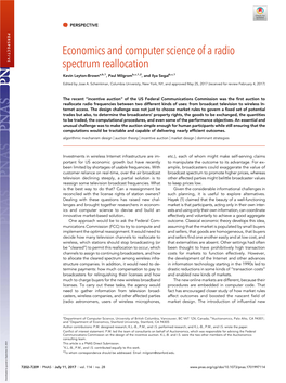 Economics and Computer Science of a Radio Spectrum Reallocation