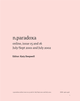 N.Paradoxa Online Issue 16, July 2002