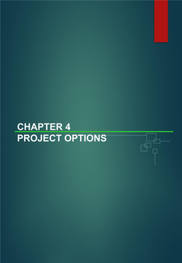 Chapter 4 Project Options