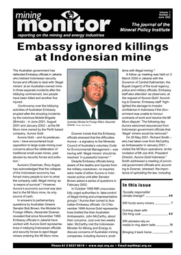 Embassy Ignored Killings at Indonesian Mine