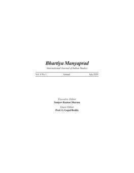 Bhartiya Manyaprad International Journal of Indian Studies