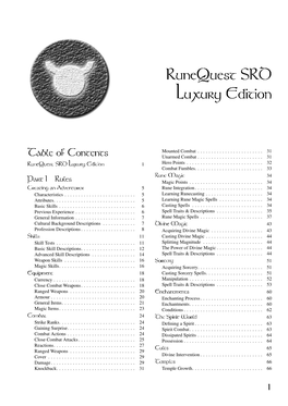 Runequest SRD Luxury Edition