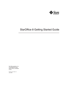 Staroffice 8 Getting Started Guide