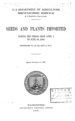 Seeds and Plants Imported