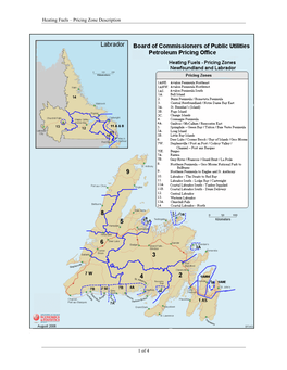 Heating Fuels ~ Pricing Zone Description