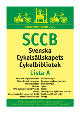 Svenska Cykelsällskapets Cykelbibliotek Lista A