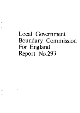 Local Government Boundary Commission for England Report No