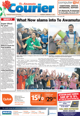 Te Awamutu Courier Contains a Centrespread Liftout with All You Need to Know to Follow the Action