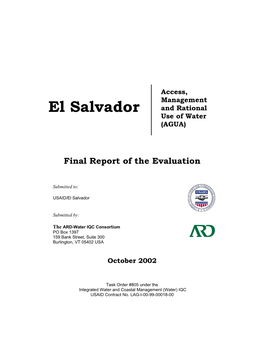 El Salvador and Rational Use of Water (AGUA)