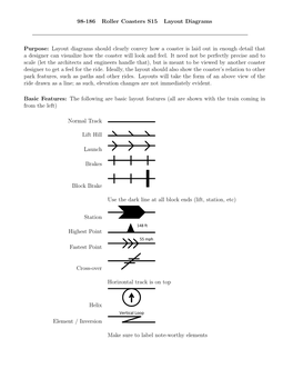 98-186 Roller Coasters S15 Layout Diagrams Purpose