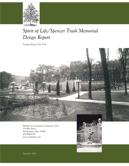 Spirit of Life/Spencer Trask Memorial Design Report