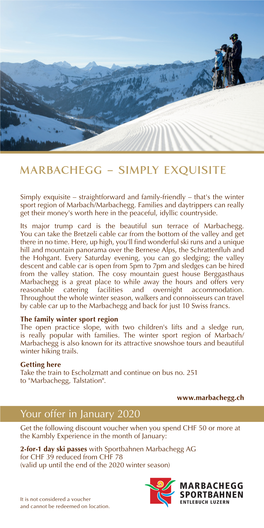 Marbachegg – Simply Exquisite