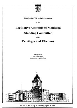 Legislative Assembly of Manitoba Standing Committee on Privileges