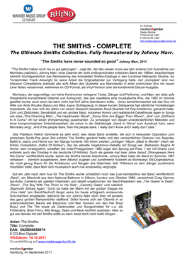 THE SMITHS - COMPLETE the Ultimate Smiths Collection