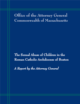 The Sexual Abuse of Children in the Roman Catholic Archdiocese of Boston