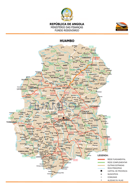 Mapa Rodoviario Huambo