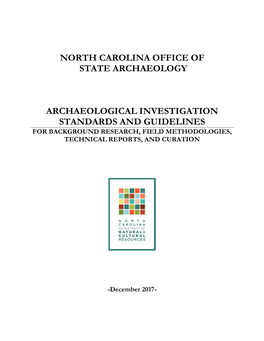 Office of State Archaeology (OSA) Standards and Guidelines