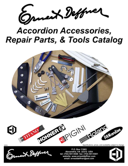 Accessories, Repair Parts, & Tools Catalog