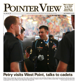 Petry Visits West Point, Talks to Cadets Medal of Honor Recipient Sgt