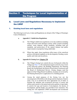 Village of Ossining Section V. Local Implementation Techniques