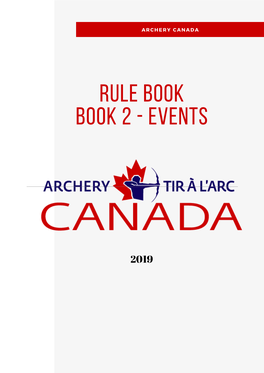 Archery Canada Rule Book 2, Chapter 7