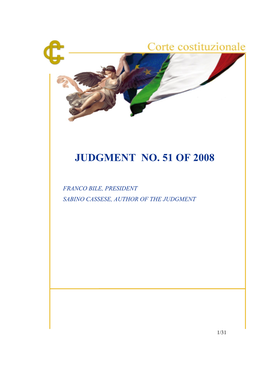 Judgment No. 51 of 2008