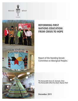 Reforming First Nations Education: from Crisis to Hope