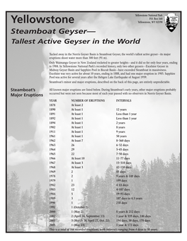 Yellowstone Steamboat Geyser