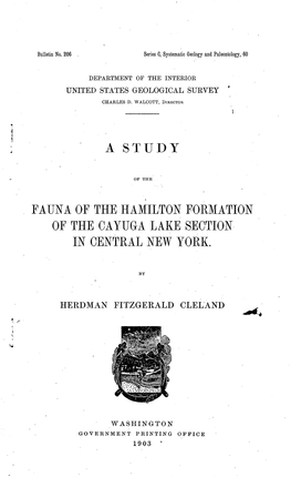 Fauna of the Hamilton Formation of the Cayuga Lake Section in Central New York